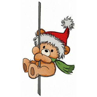 Hold on, little teddy bear! embroidery design - Embroidery Design