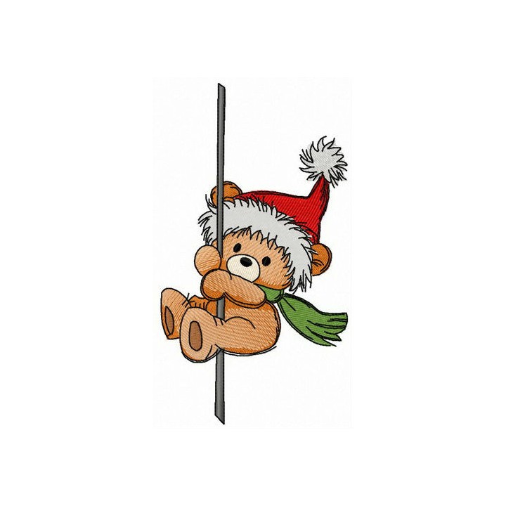 Hold on, little teddy bear! embroidery design - Embroidery Design