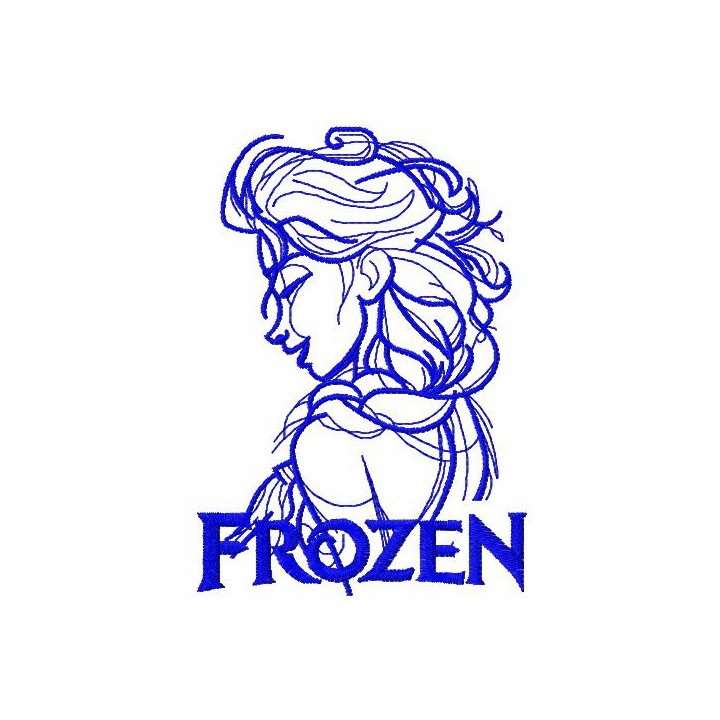 Elsa sketch 10 embroidery design - Embroidery Design
