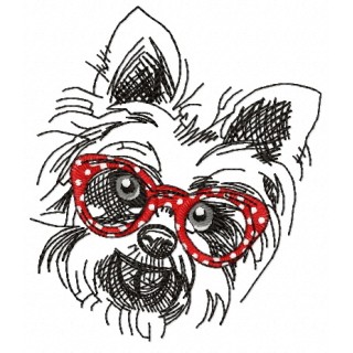 White terrier embroidery design - Embroidery Design