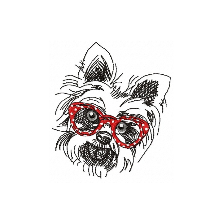 White terrier embroidery design - Embroidery Design