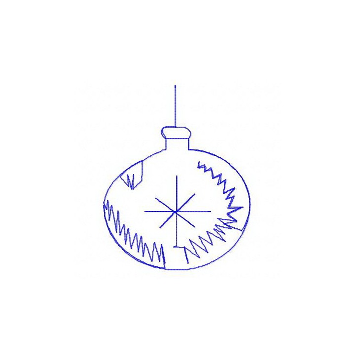 Christmas ball 3 embroidery design - Embroidery Design
