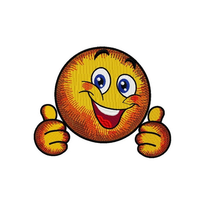 Funny smile embroidery design - Embroidery Design