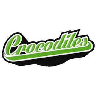 Crocodiles baseball logo embroidery design - Embroidery Design