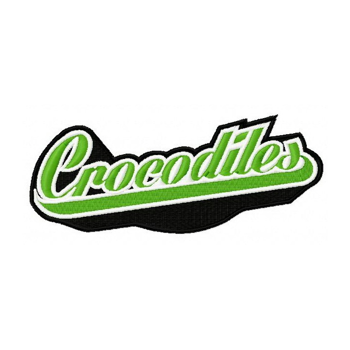 Crocodiles baseball logo embroidery design - Embroidery Design