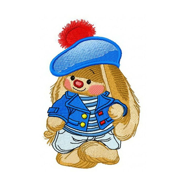 Bunny Mi the sailor 2 embroidery design - Embroidery Design