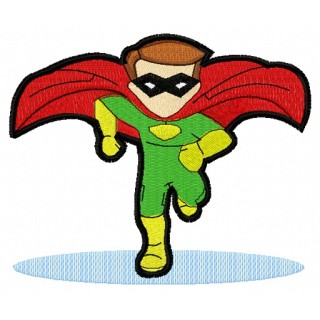 Superboy runs embroidery design - Embroidery Design