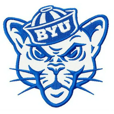 Cosmo the Cougar embroidery design featuring a playful cougar mascot, perfect for stitching on t-shirts and hoodies.