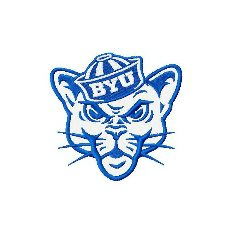 Cosmo the Cougar embroidery design featuring a playful cougar mascot, perfect for stitching on t-shirts and hoodies.