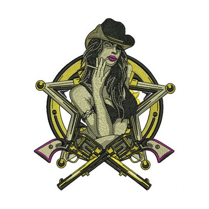 Sheriff's girlfriend 2 embroidery design - Embroidery Design