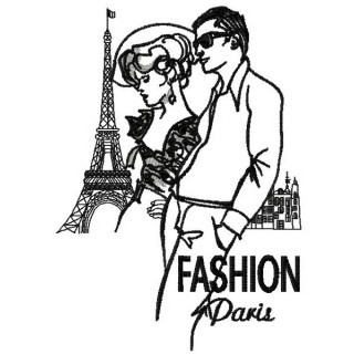 French fashion 2  embroidery design - Embroidery Design