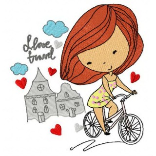 I love travel 2 embroidery design - Embroidery Design