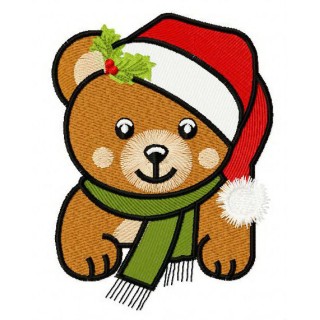 Christmas teddy bear 7 embroidery design - Embroidery Design
