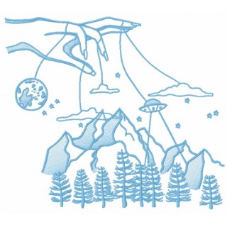 Celestial marionettes 4 embroidery design - Embroidery Design