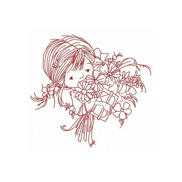 Girl's birthday 3 embroidery design - Embroidery Design