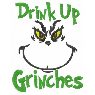 Drink up Grinches embroidery design - Embroidery Design