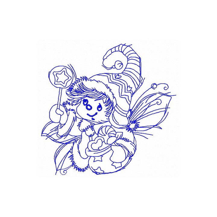 Christmas elf 3 embroidery design - Embroidery Design