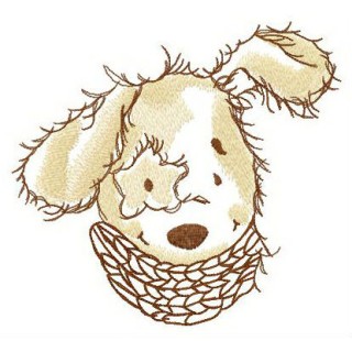 Dog's woolen scarf embroidery design - Embroidery Design