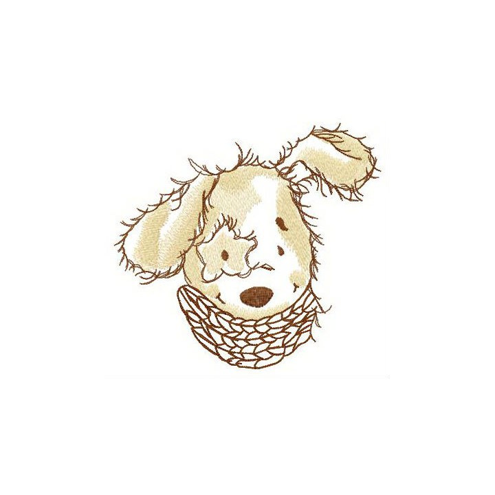Dog's woolen scarf embroidery design - Embroidery Design