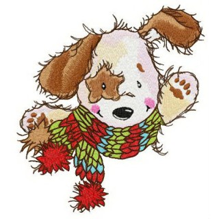 Star dog embroidery design - Embroidery Design