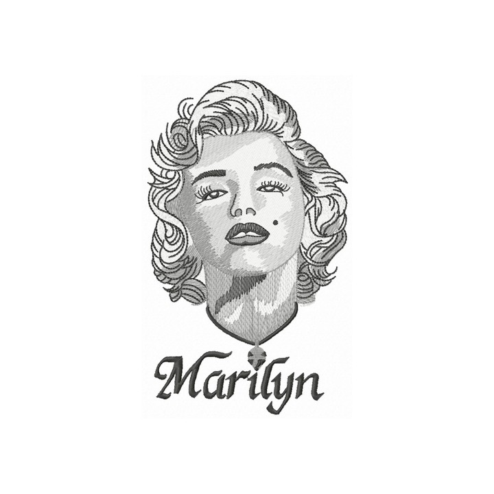 Gorgeous Marilyn 2 embroidery design - Embroidery Design