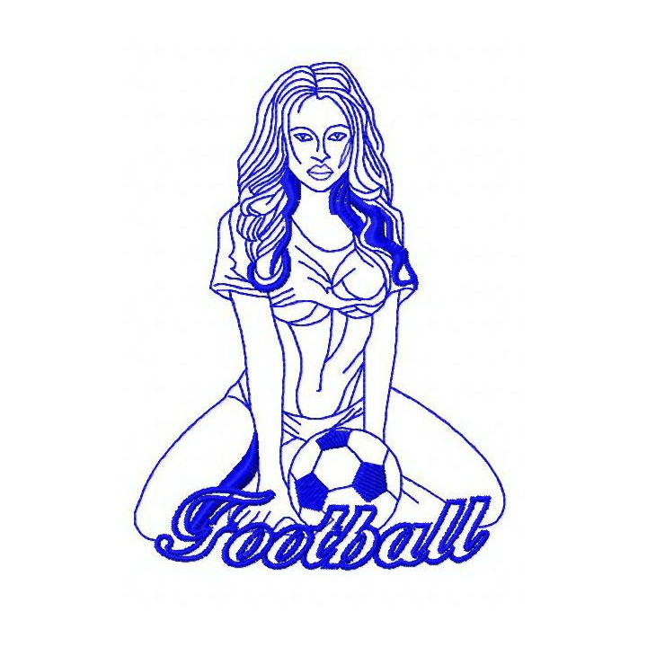 Football fan embroidery design - Embroidery Design