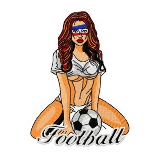 French football fan 2 embroidery design - Embroidery Design