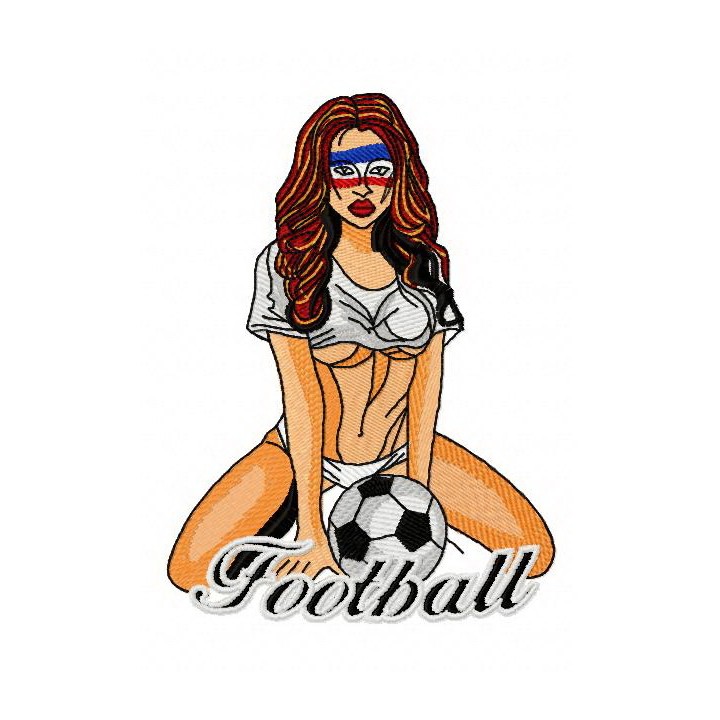 French football fan 2 embroidery design - Embroidery Design
