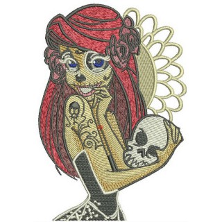 Ariel monster embroidery design - Embroidery Design