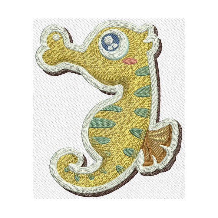 Sea horse embroidery design - Embroidery Design