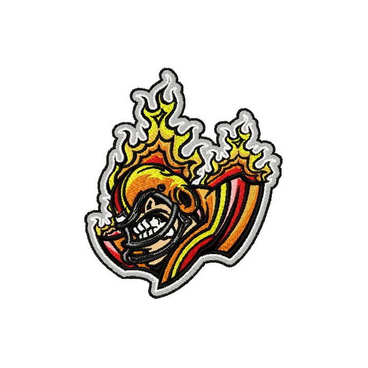 Angry baseball player embroidery design - Embroidery Design