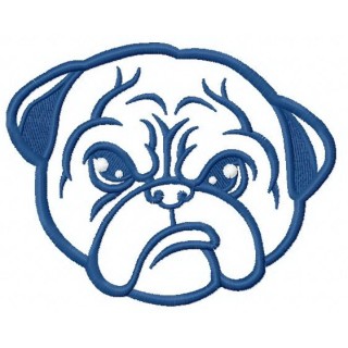 Snuffy pug-dog 2 embroidery design - Embroidery Design