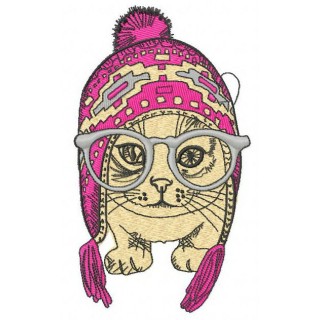 Fashion cat 2 embroidery design - Embroidery Design