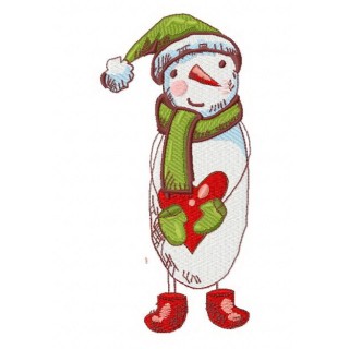 Sad snowman 2 embroidery design - Embroidery Design