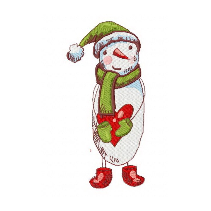 Sad snowman 2 embroidery design - Embroidery Design