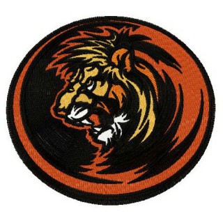 Lion badge embroidery design - Embroidery Design
