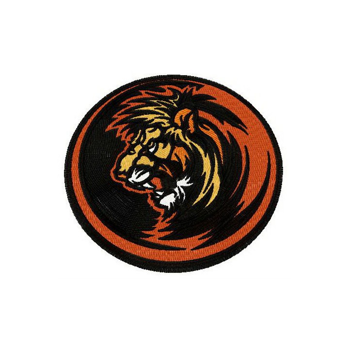 Lion badge embroidery design - Embroidery Design
