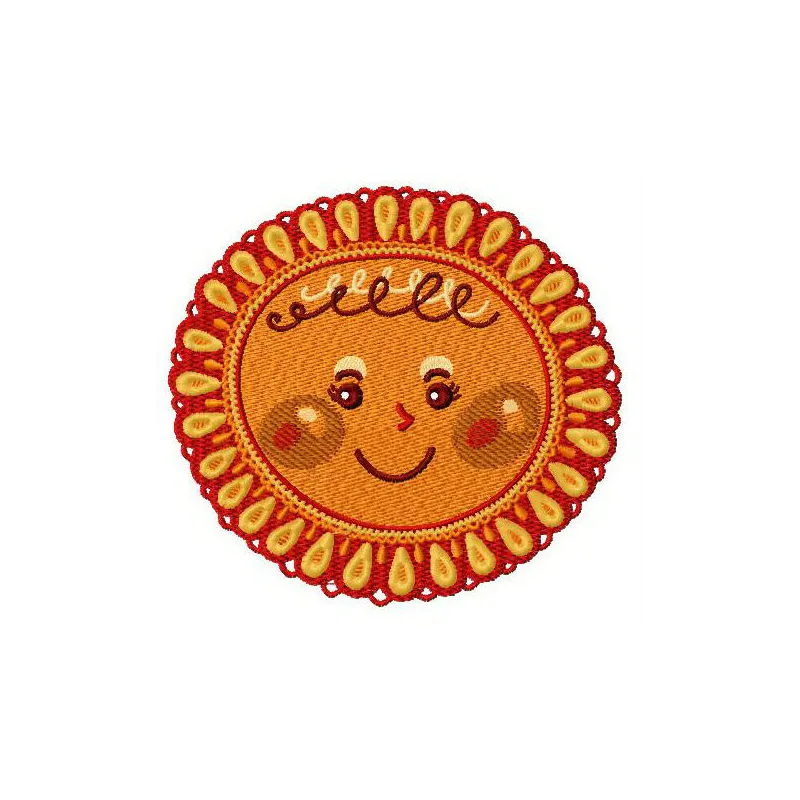 Preview of the Sun 3 embroidery design featuring a vibrant sun motif, perfect for summer projects.
