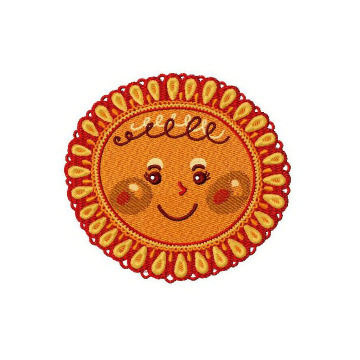Sun 3 embroidery design - Embroidery Design