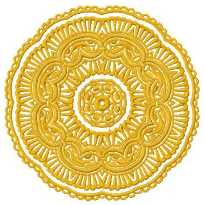 Preview of Lace Doily 9 embroidery design featuring intricate snowflake patterns for creative stitching projects.