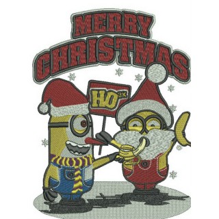 Merry Christmas HO 3x embroidery design - Embroidery Design
