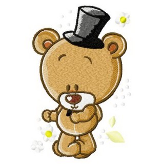 Plush groom embroidery design - Embroidery Design