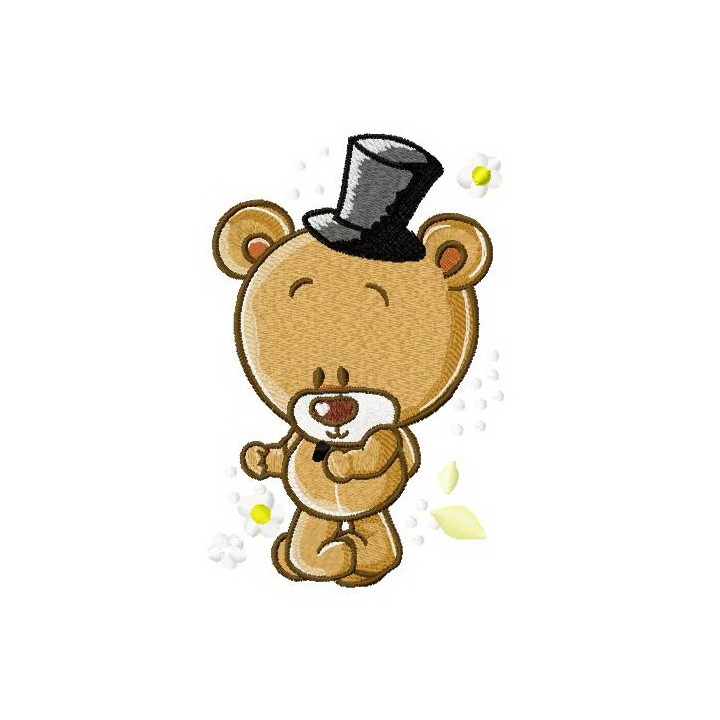 Plush groom embroidery design - Embroidery Design