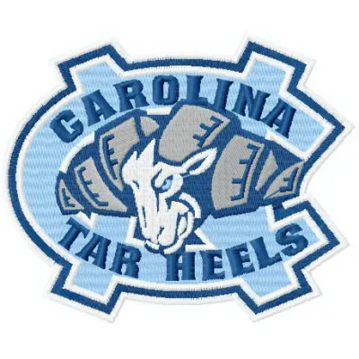 North Carolina Tar Heels alternative logo embroidery design featuring a unique stitched motif for apparel and accessories.