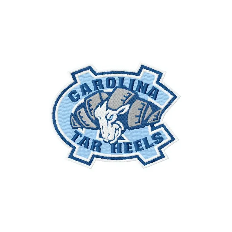North Carolina Tar Heels alternative logo embroidery design featuring a unique stitched motif for apparel and accessories.