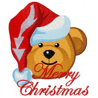 Christmas teddy bear 2 embroidery design - Embroidery Design