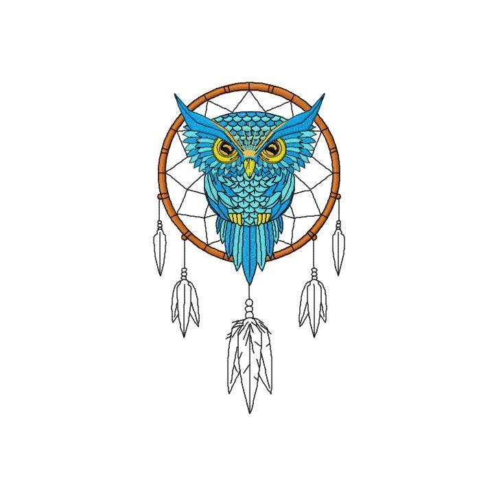 Owl dreamcatcher 3 embroidery design - Embroidery Design