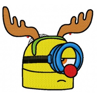 Minion in deer costume 3 embroidery design - Embroidery Design