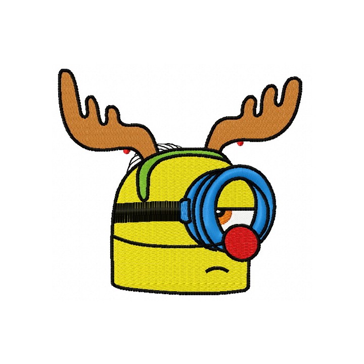 Minion in deer costume 3 embroidery design - Embroidery Design