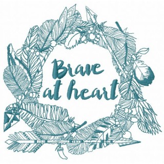 Brave at heart 3 embroidery design - Embroidery Design